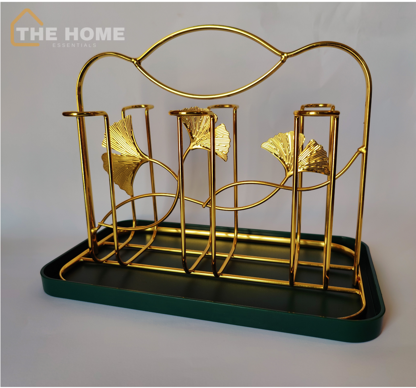 Premium Metal Golden Glass Stand - Cup Stand