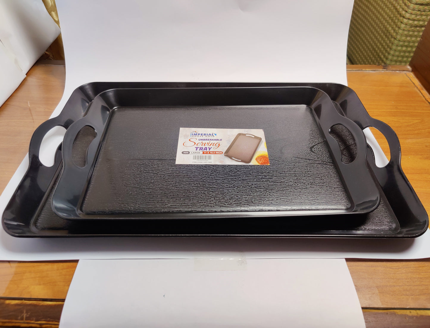 High Quality Non Skid Multi-Purpose Plastic Tray with handles