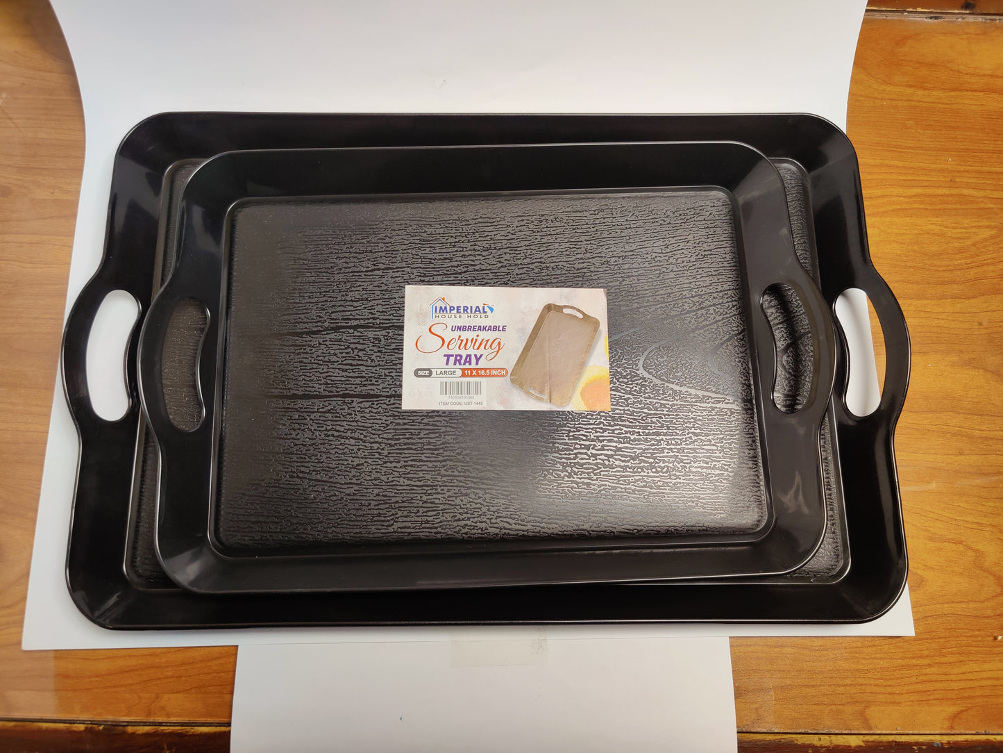 High Quality Non Skid Multi-Purpose Plastic Tray with handles