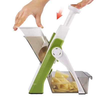 Slicer Stainless Steel Adjustable Multipurpose with Spring Slicer Safety Holder