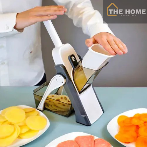 Slicer Stainless Steel Adjustable Multipurpose with Spring Slicer Safety Holder